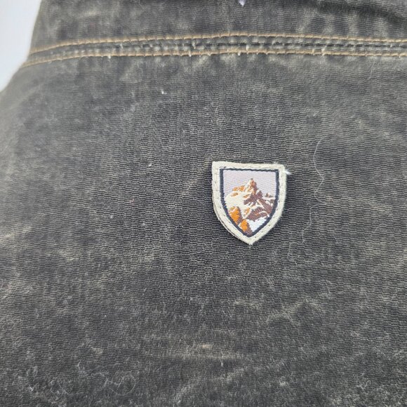 Kuhl Jacket Black FadeVintage Patina Dye Canvas Fleece Burr Lined Zip Men XLarge - Picture 10 of 15